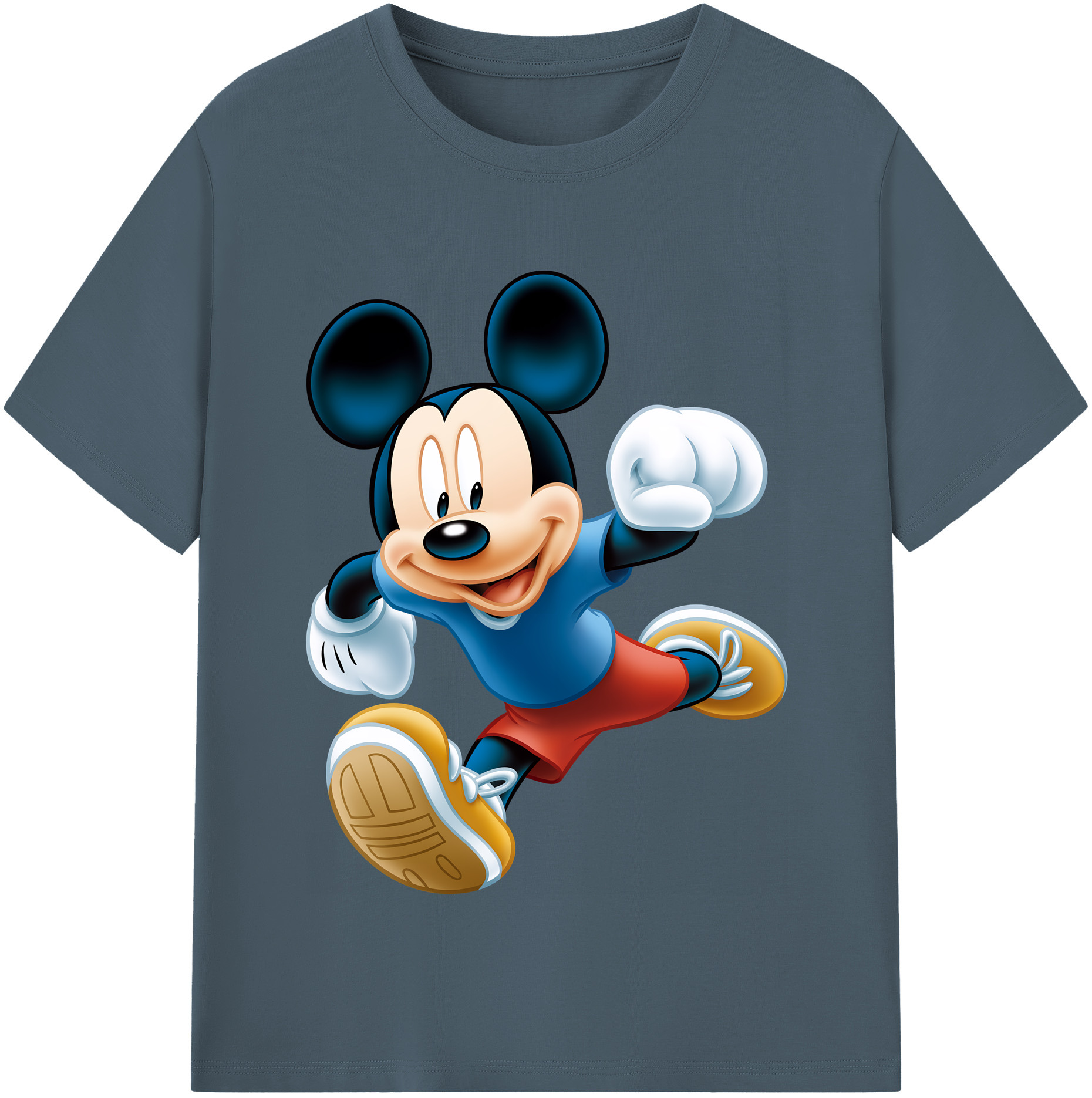（画像用） ミッキーマウス Mickey Mouse 綿100％半袖Tシャツ（フロントプリント）